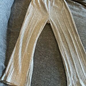 SHEIN Kids Gray Ribbed Leggings